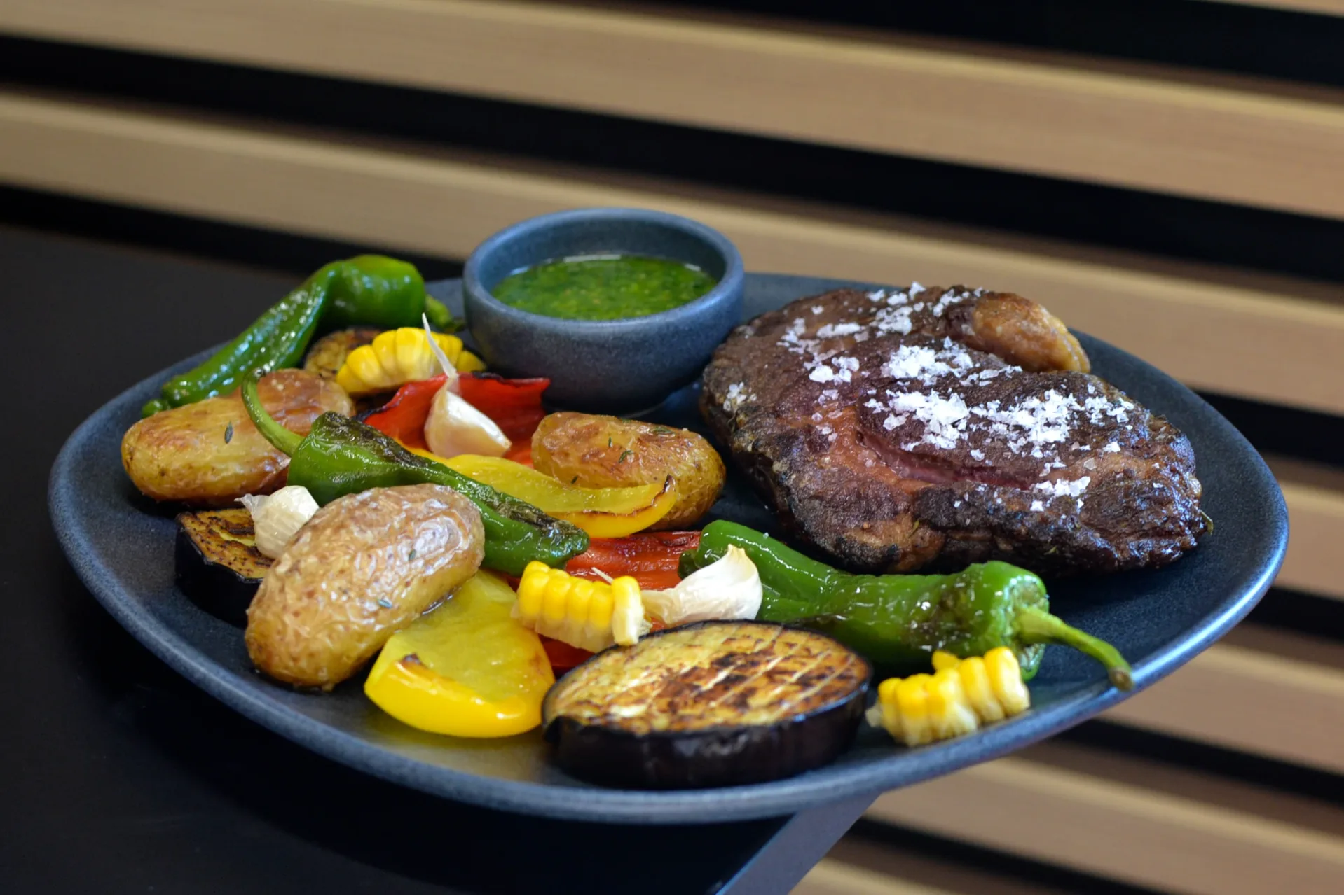 Rumpsteak se zeleninou