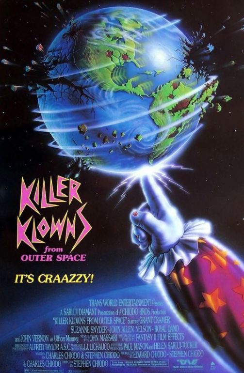 Naslovna slika horor filma Killer Klowns from Outer Space(1988)