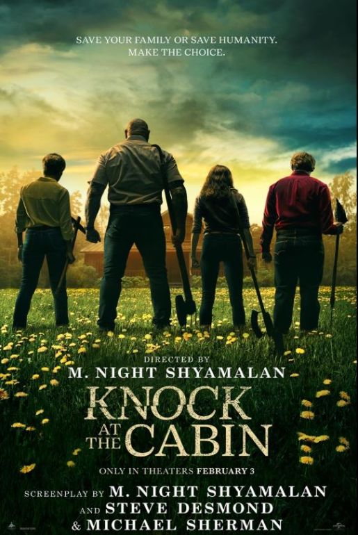 Cover slika horor filma Knock at the Cabin(2023)