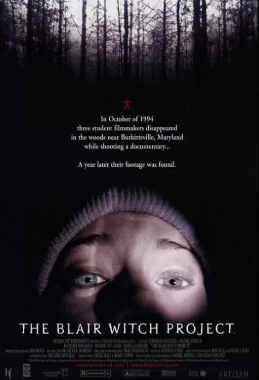 Naslovna slika horor filma The Blair Witch Project (1999)