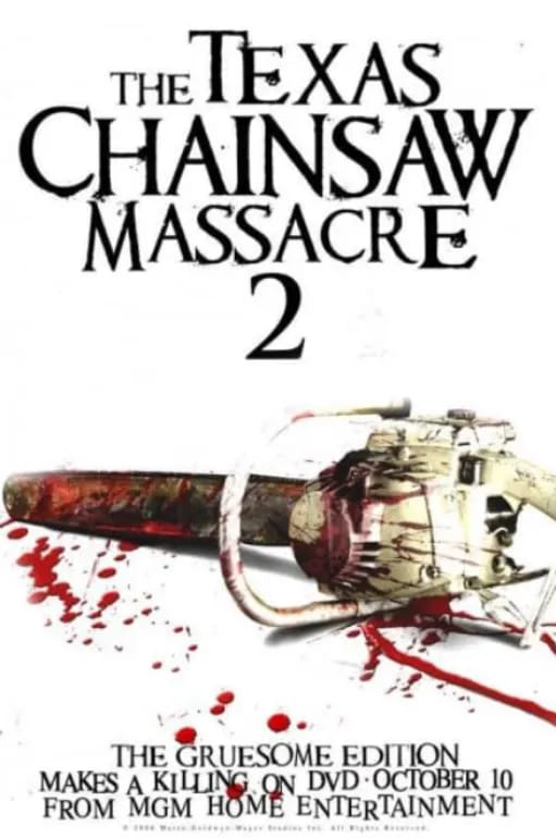Naslovna slika horor filma The Texas Chainsaw Massacre 2(1986)