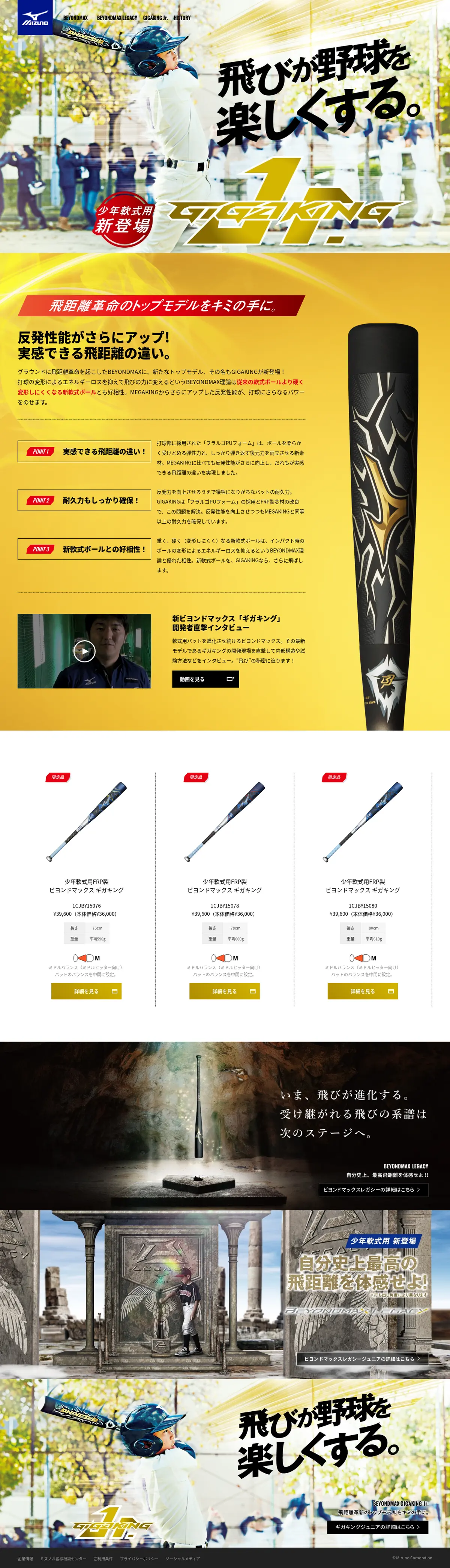 キャプチャ画面 会社名:ミズノプロジェクト名:BEYONDMAXGIGAKINGJr 画面名:A デバイス名:PC