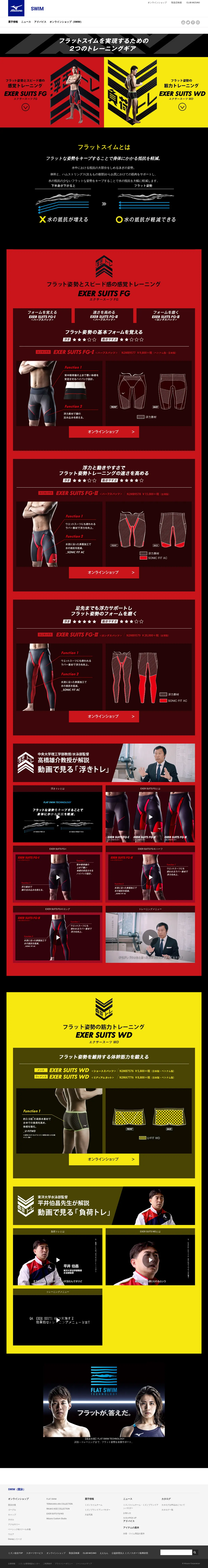 キャプチャ画面 会社名:ミズノプロジェクト名:EXERSUITSFG 画面名:A デバイス名:PC