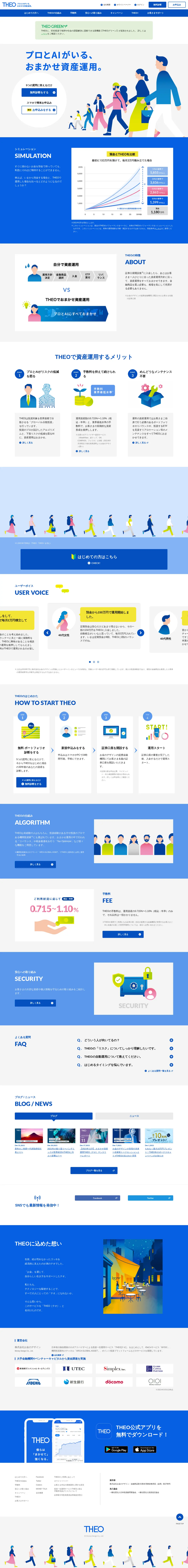 キャプチャ画面 会社名:株式会社お金のデザインプロジェクト名:THEO [テオ] by お金のデザイン 画面名:A デバイス名:PC