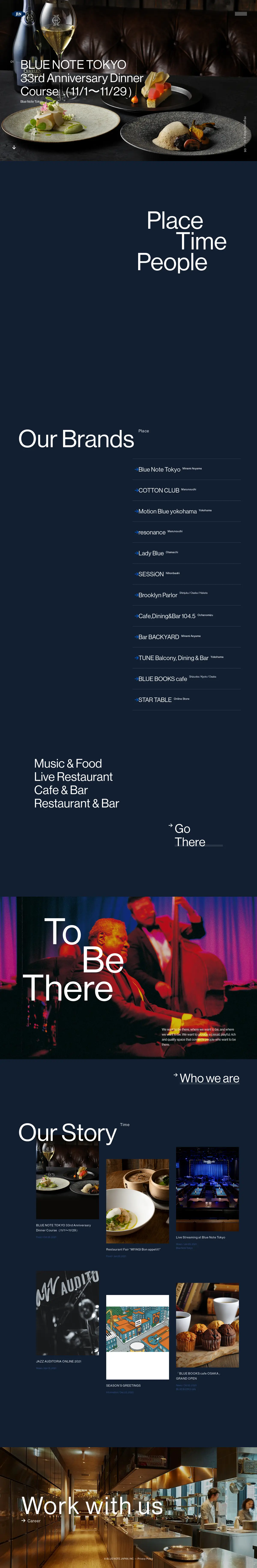 キャプチャ画面 会社名:株式会社ブルーノート ・ジャパンプロジェクト名:BLUE NOTE JAPAN 画面名:A デバイス名:PC