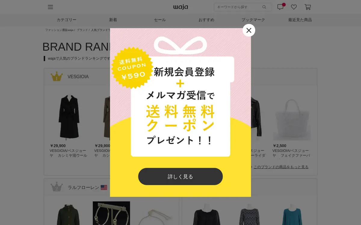 キャプチャ画面 会社名:株式会社デファクトスタンダードプロジェクト名:waja 画面名:ランキング一覧 デバイス名:PC