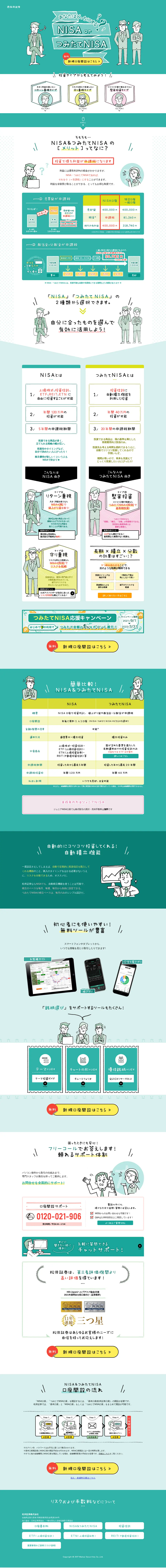 キャプチャ画面 会社名:松井証券株式会社プロジェクト名:NISA or つみたてNISA 画面名:A デバイス名:PC