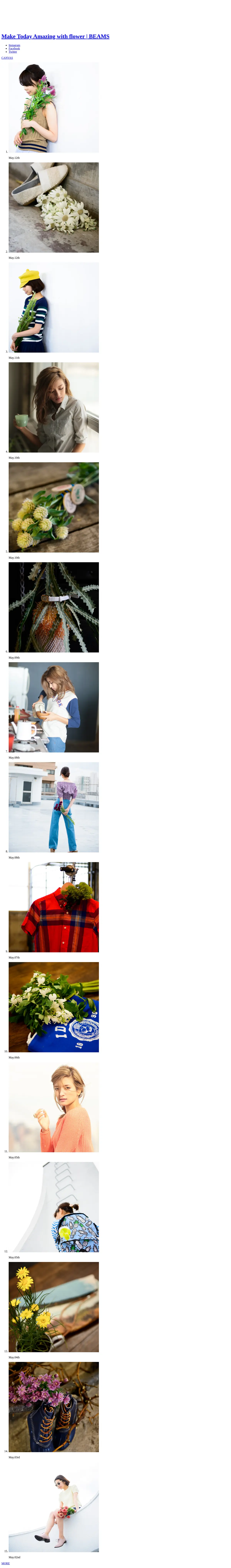 キャプチャ画面 会社名:BEAMSプロジェクト名:Make Today Amazing with flower 画面名:A デバイス名:PC