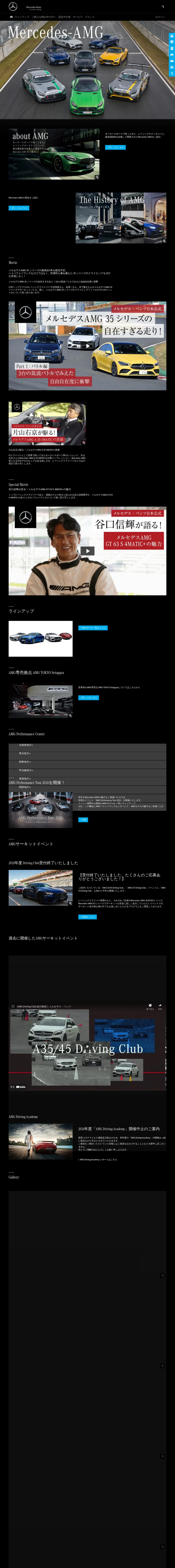 キャプチャ画面 会社名:メルセデス・ベンツ日本プロジェクト名:AMG 画面名:A デバイス名:PC