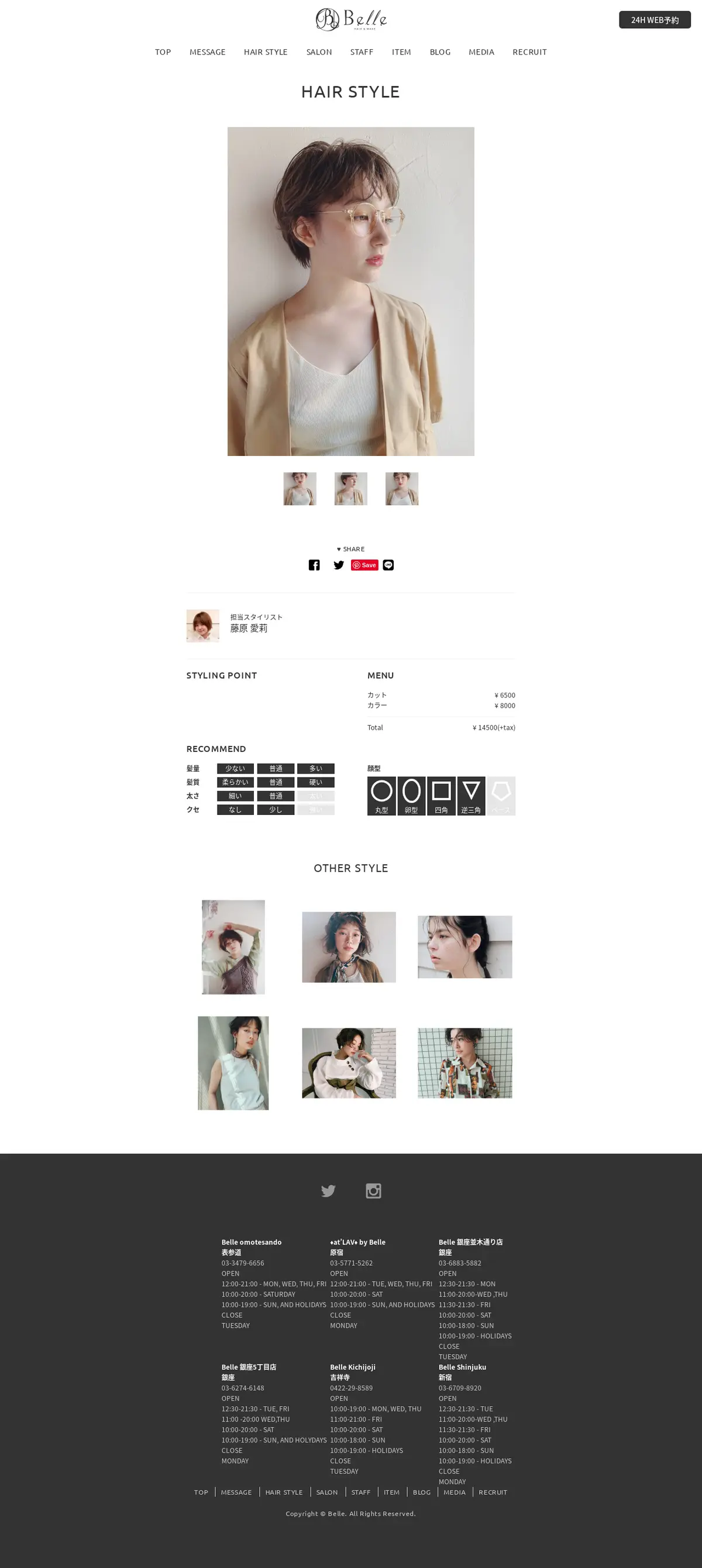 キャプチャ画面 会社名:Belleプロジェクト名:Belle 画面名:事例詳細 デバイス名:PC