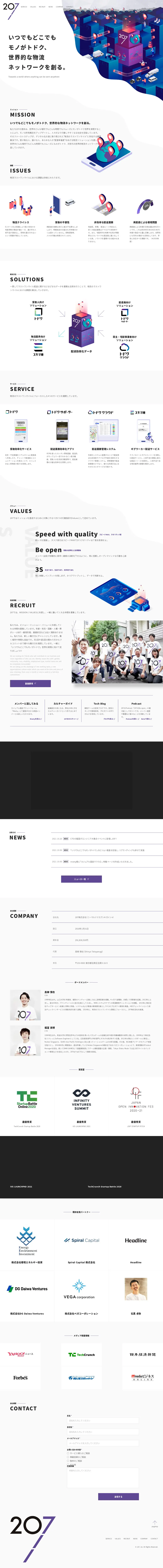 キャプチャ画面 会社名:207株式会社プロジェクト名:207株式会社 画面名:A デバイス名:PC