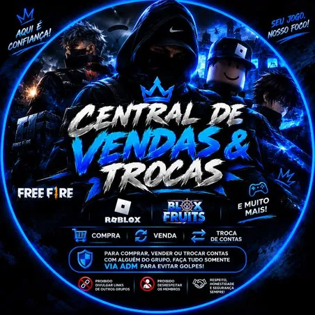 Imagem de capa do grupo  𝐂𝐄𝐍𝐓𝐑𝐀𝐋 𝐃𝐄 𝐕𝐄𝐍𝐃𝐀𝐒 & 𝐓𝐑𝐎𝐂𝐀𝐒. 🎮