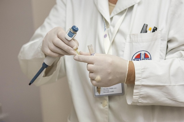Doctor checking blood sugar levels