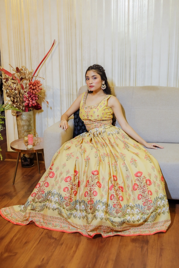 Golden Meadow Charm in Yellow by Gaurav Dipika