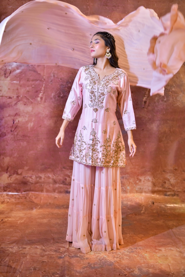 Blush Pink Elegance in Blush Pink by Gaurav Dipika