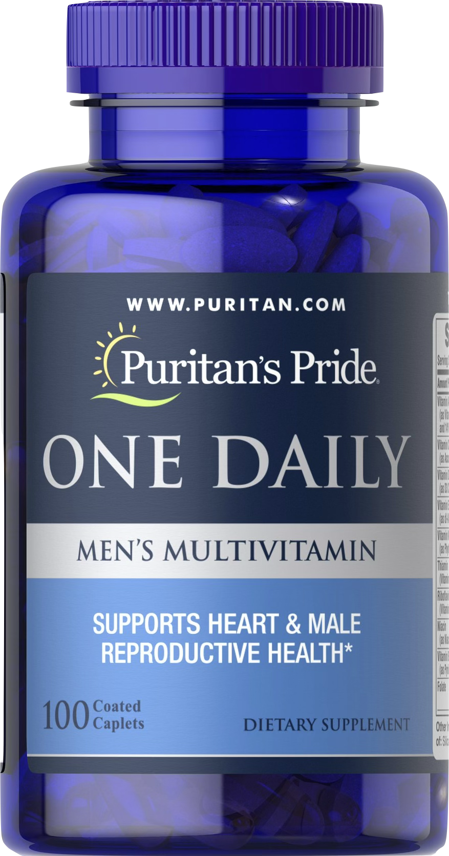 Puritan's Pride Multivitaminas para Hombres 100 comprimidos recubiertos - vista frontal