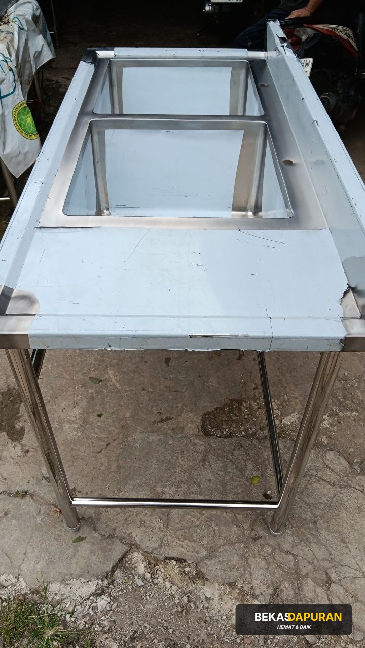 Sink 2 lobang Sayap New(Costum) + Avar Ukuran 120 x 70 x 85