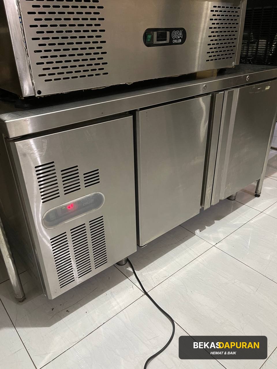 UNDERCOUNTER CHILLER 2 PINTU GEA  Uk P 150 cm x L 70 cm x T 85 cm thumbnail