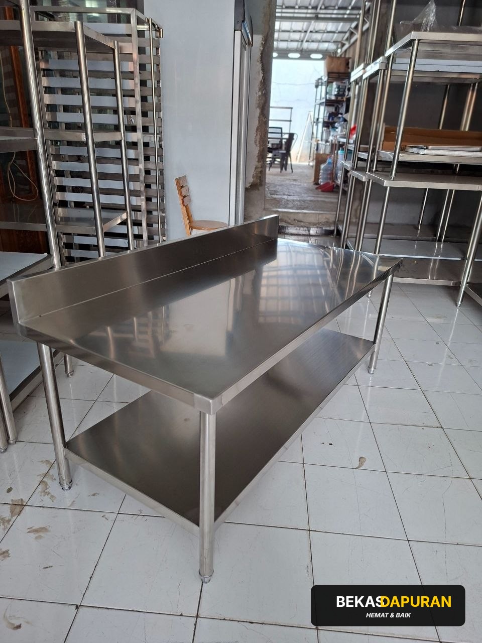 Meja kompor 2 susun backsplash Ukuran 120x70x65