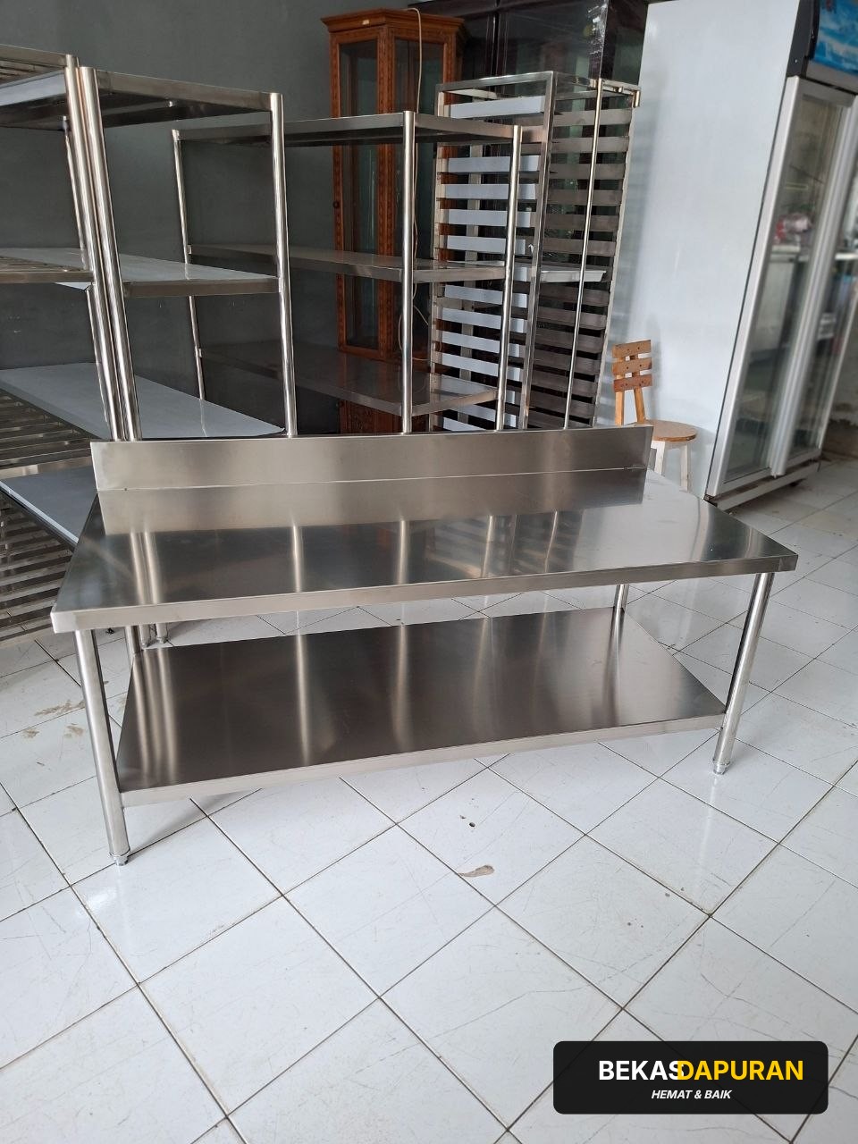 Meja kompor 2 susun backsplash Ukuran 120x70x65 thumbnail