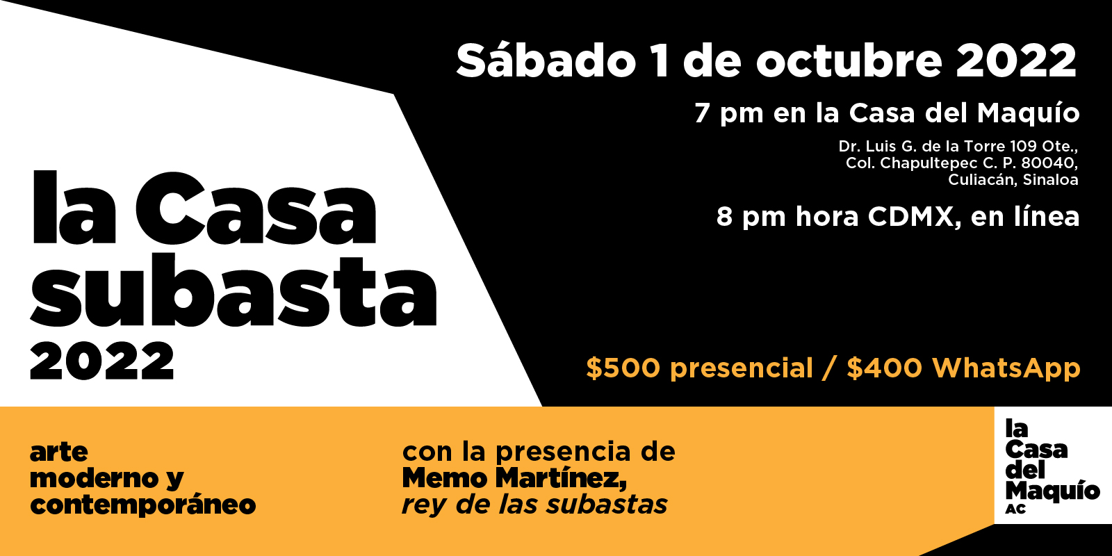 Imagen de portada para el evento: la Casa subasta