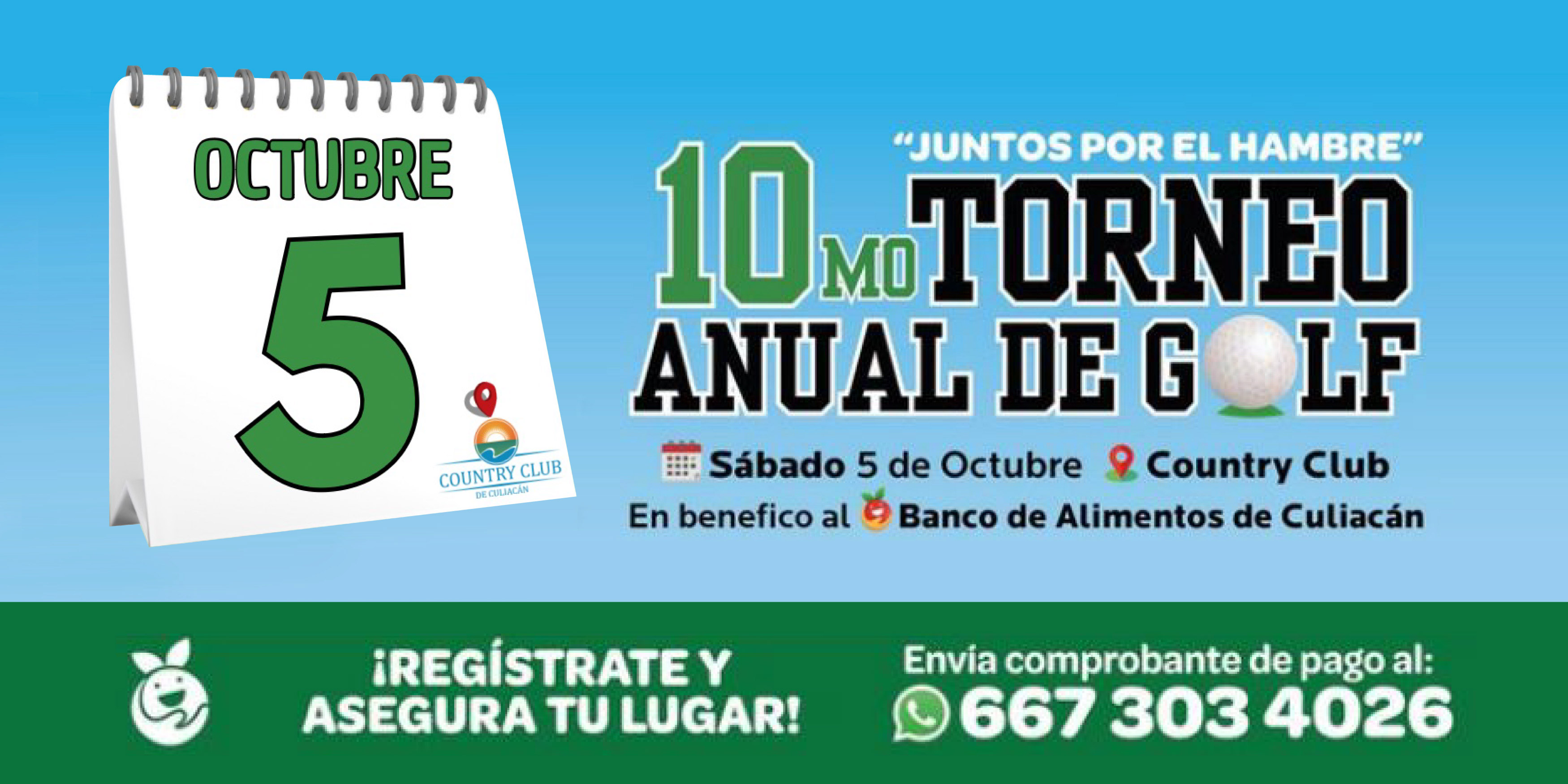 Imagen de portada para el evento: 10º Torneo Anual de Golf "Juntos por el Hambre" 