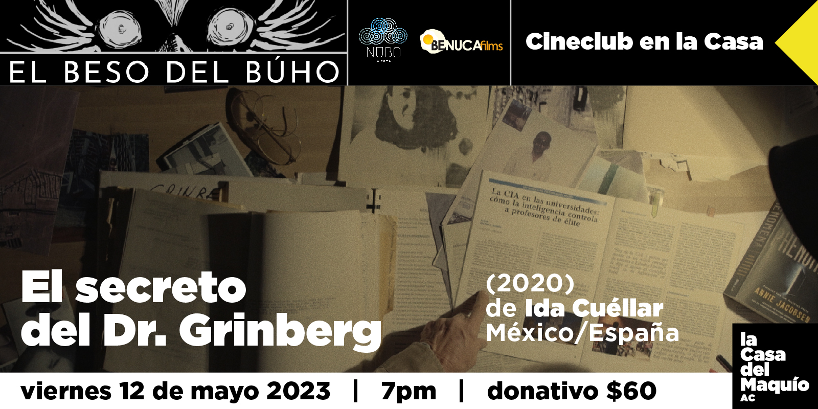 Imagen de portada para el evento: El secreto del Dr. Grinberg (2020) de Ida Cuéllar