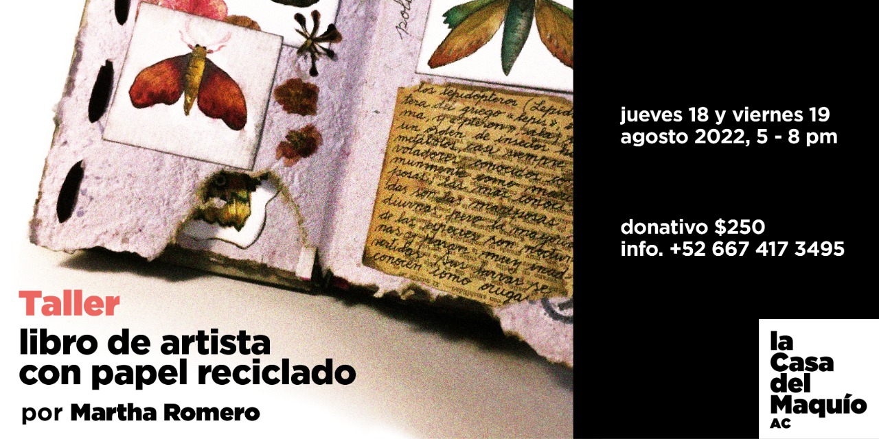 Imagen de portada para el evento: Taller libro de artista | La Casa del Maquío