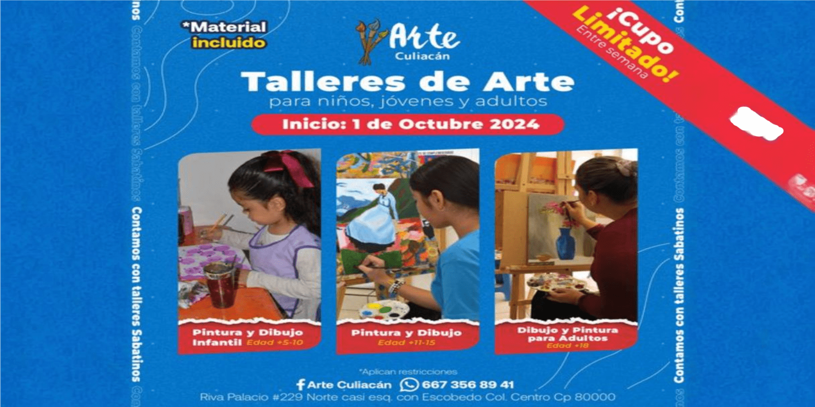 Imagen de portada para el evento: Taller de Arte para Niños, Jóvenes y Adultos