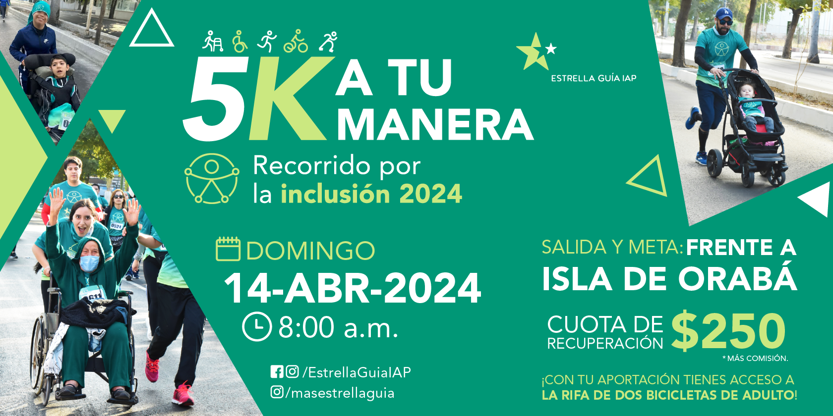 Imagen de portada para el evento: 5K A TU MANERA, Recorrido por la inclusión 