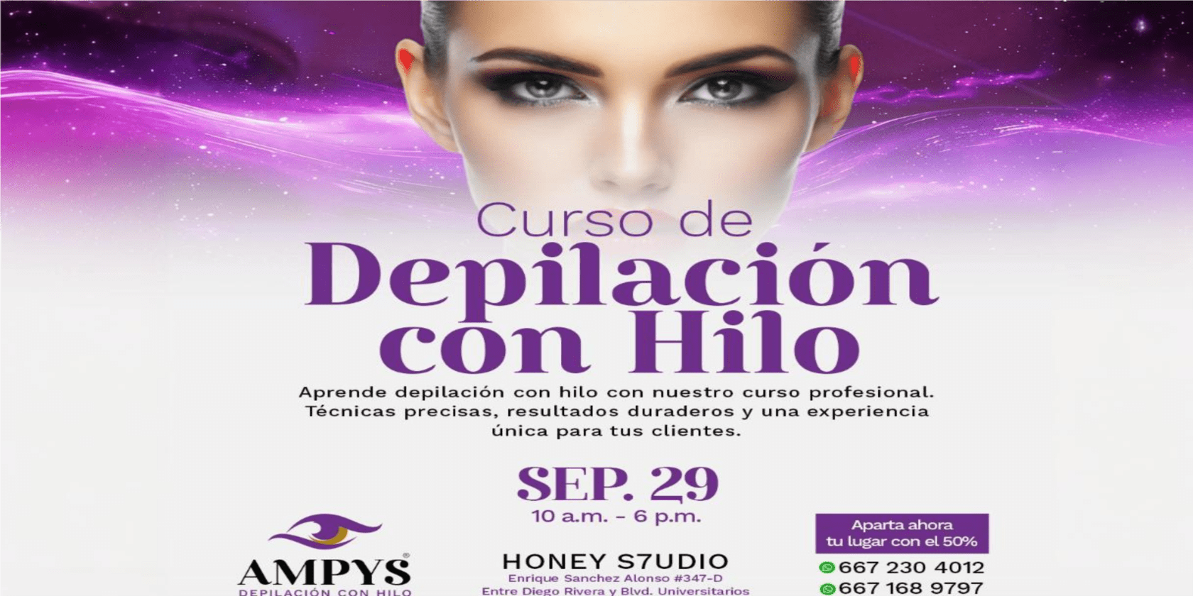 Imagen de portada para el evento: CURSO DE DEPILACION CON HILO 