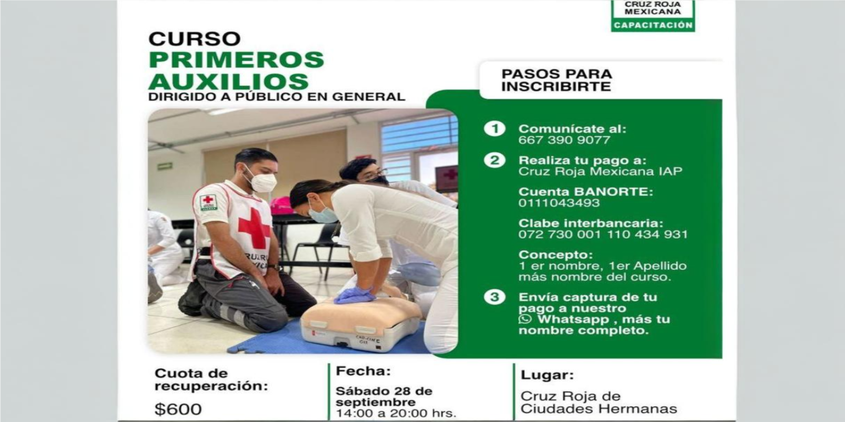 Imagen de portada para el evento: Curso Primeros Auxilios