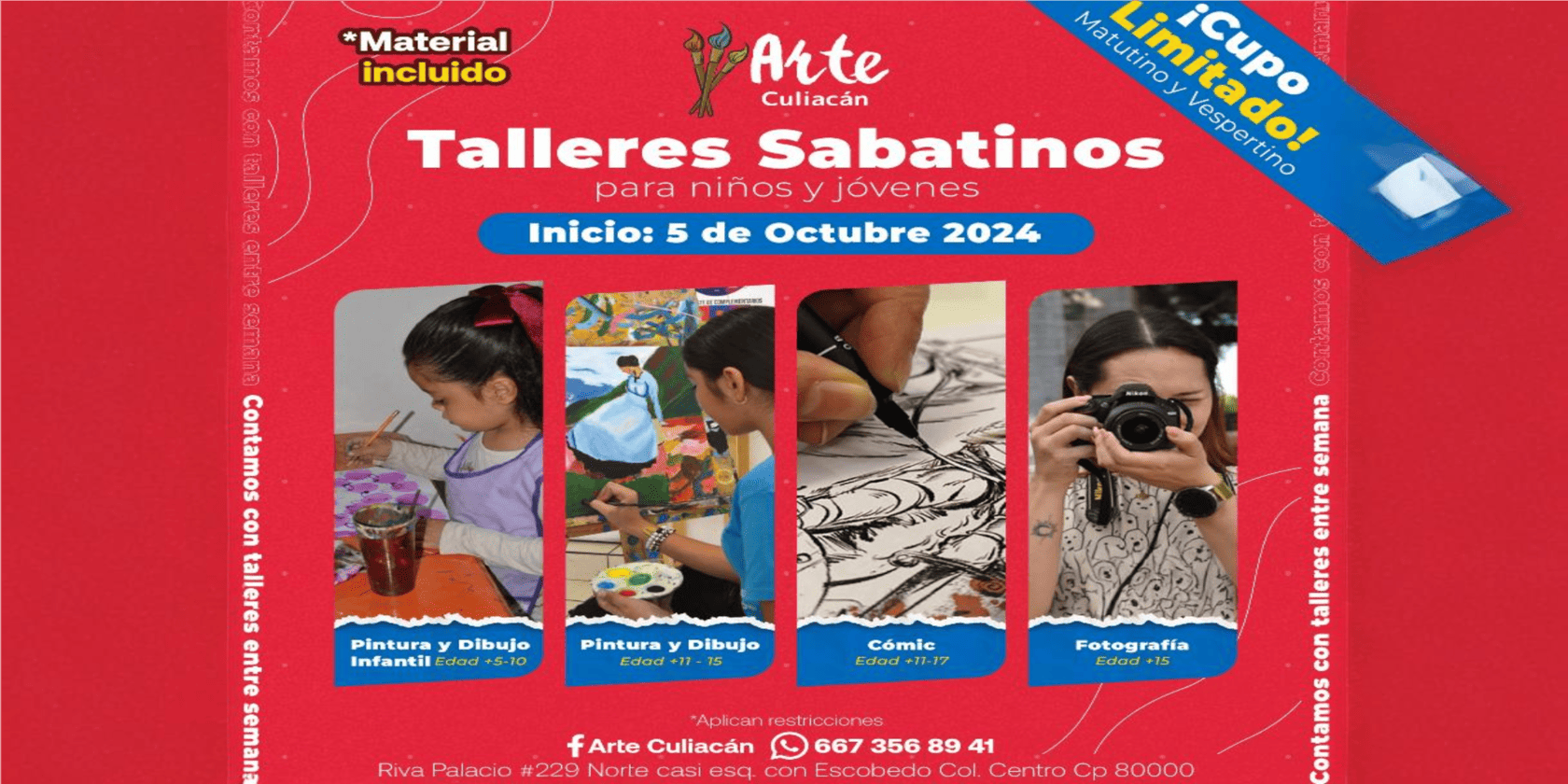 Imagen de portada para el evento: TALLERES SABATINOS Arte y Dibujo 