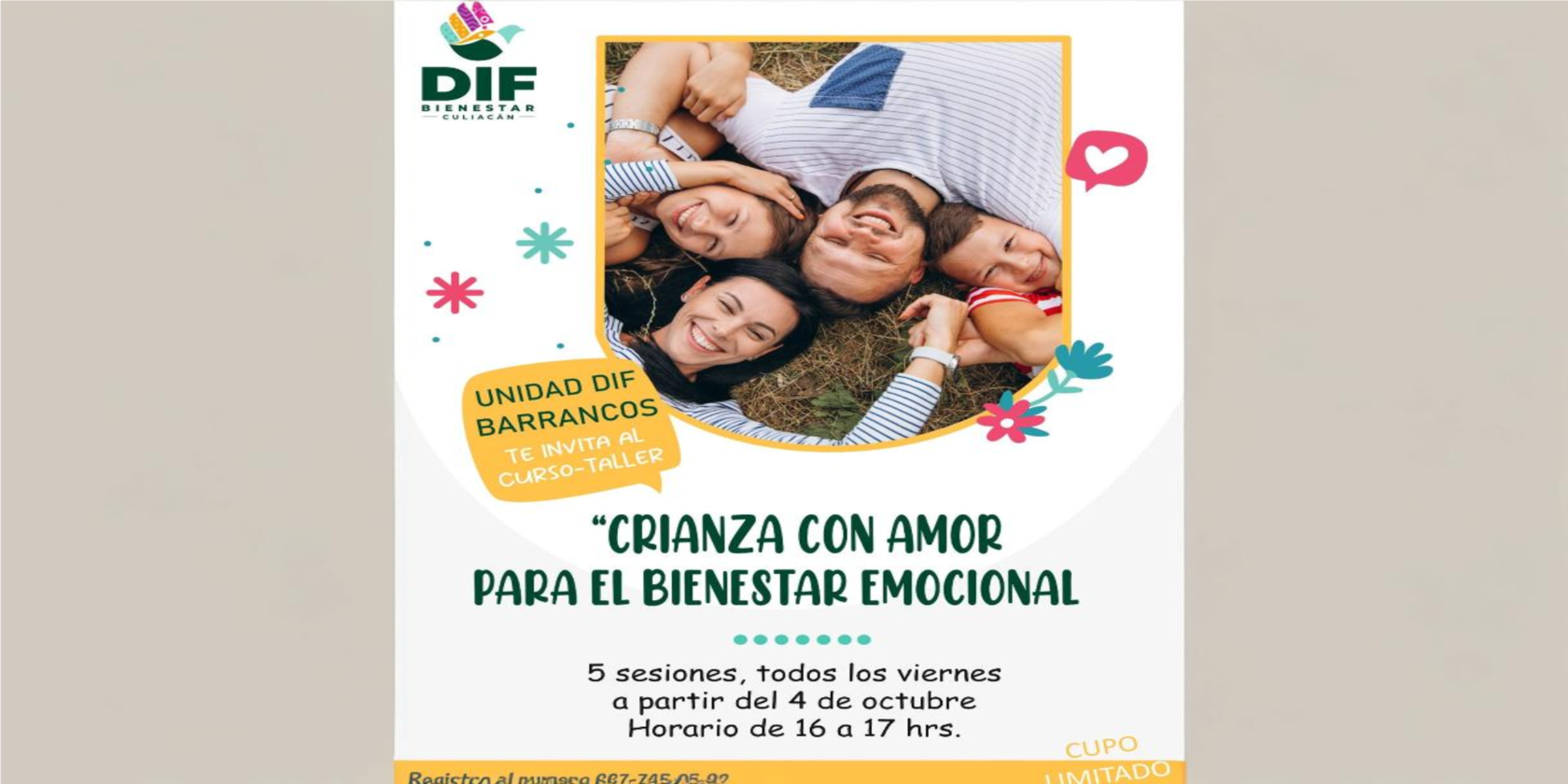 Imagen de portada para el evento: Crianza con amor para el BIENESTAR emocional