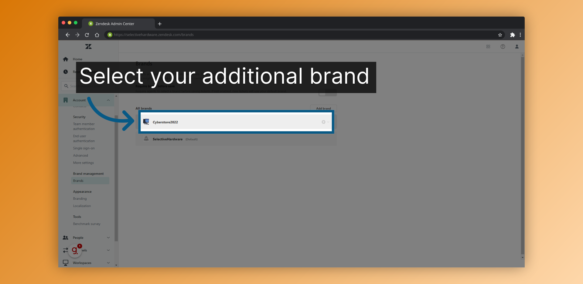 Select your additional brand