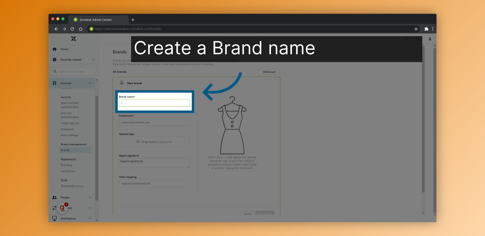 Create a Brand name