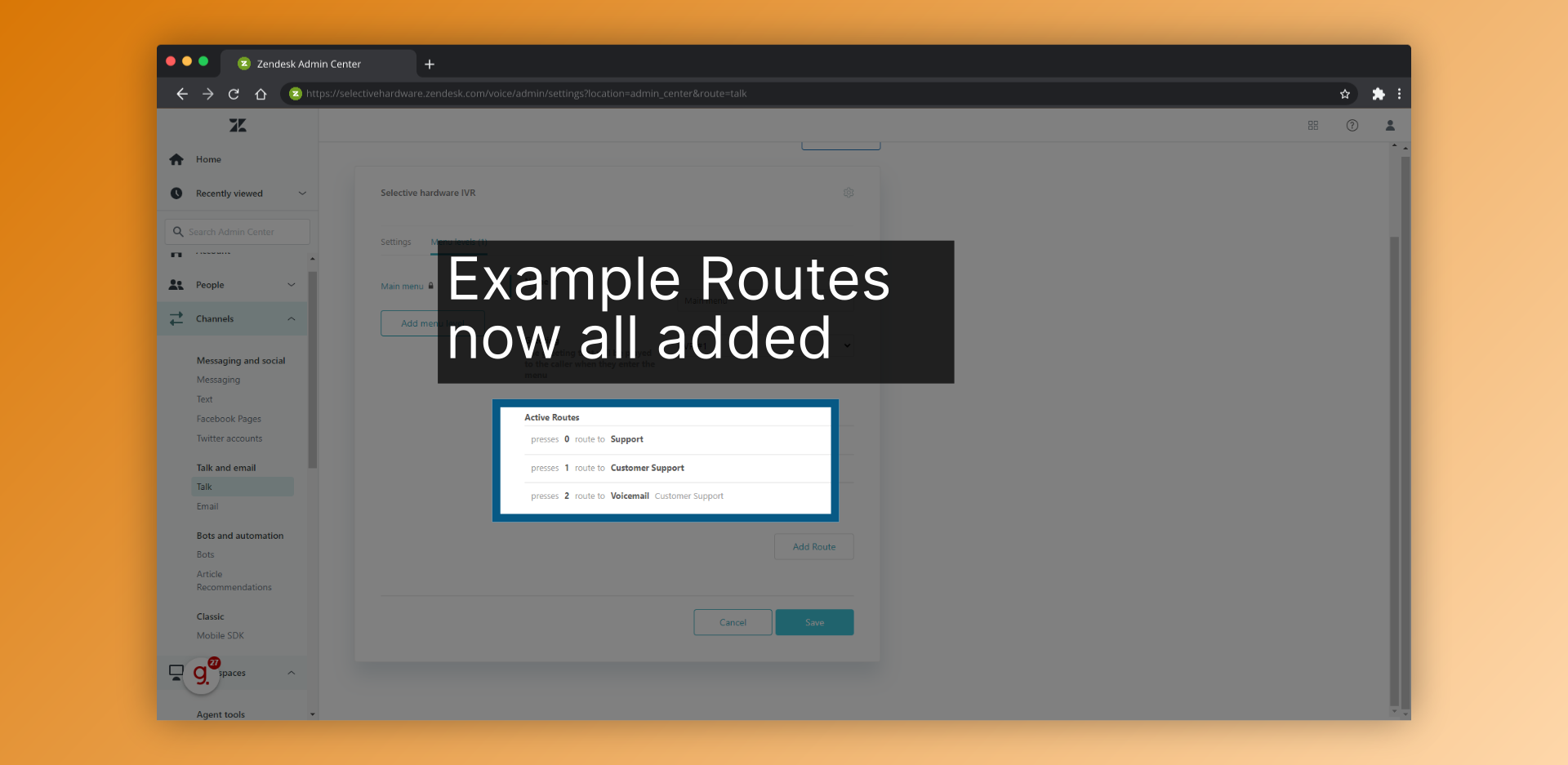 Example Routes now all added