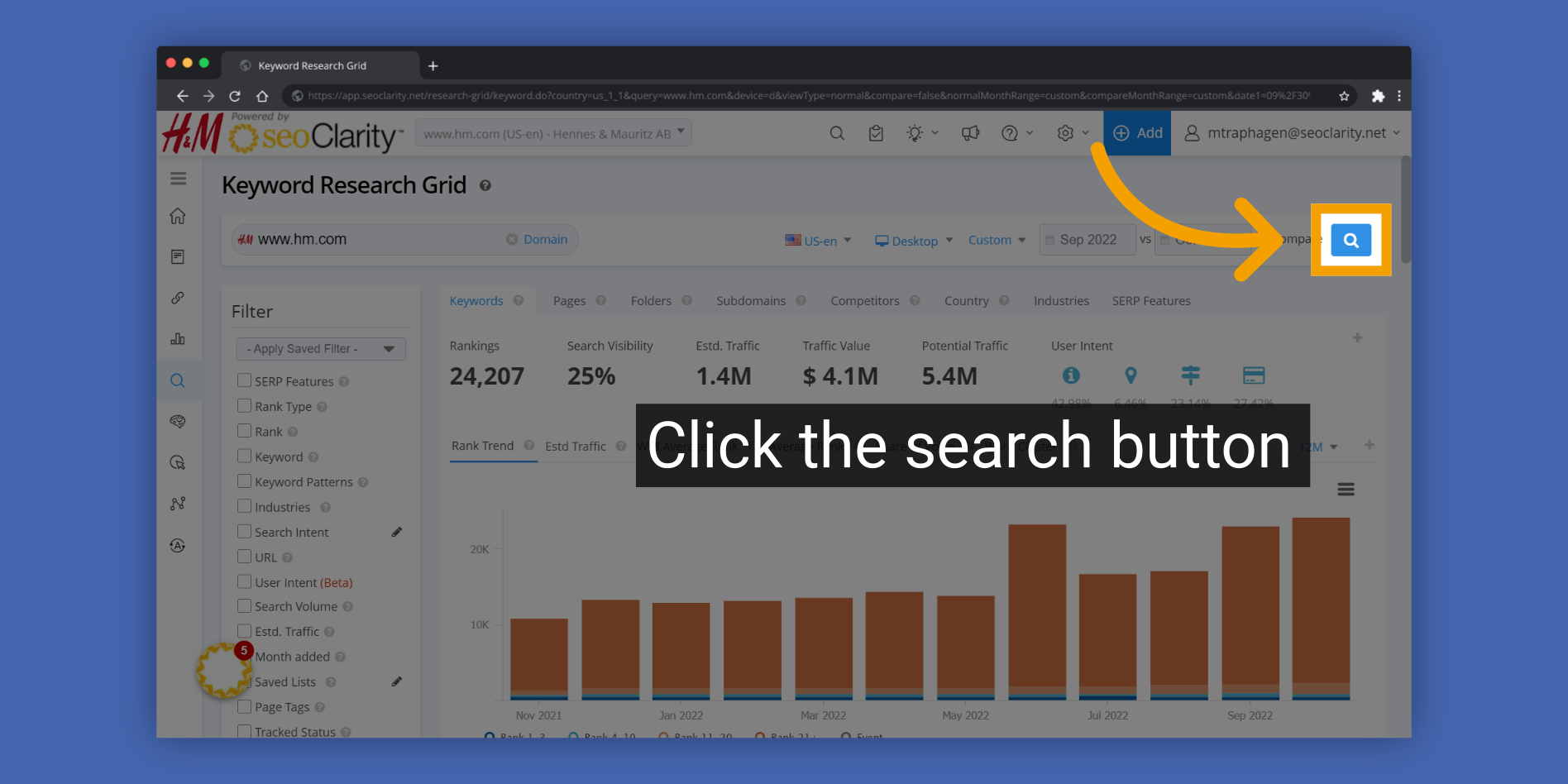 Click the search button