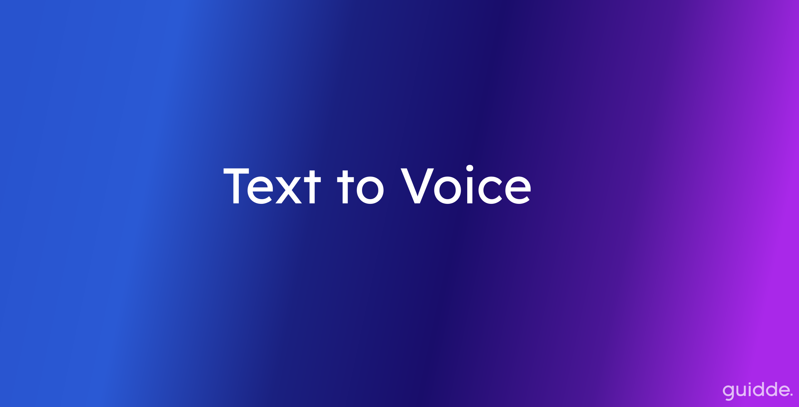 Text to Voice