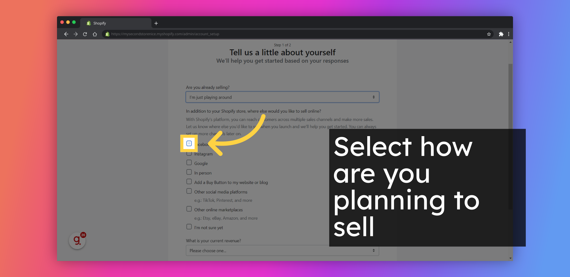 Select how are you planning to sell