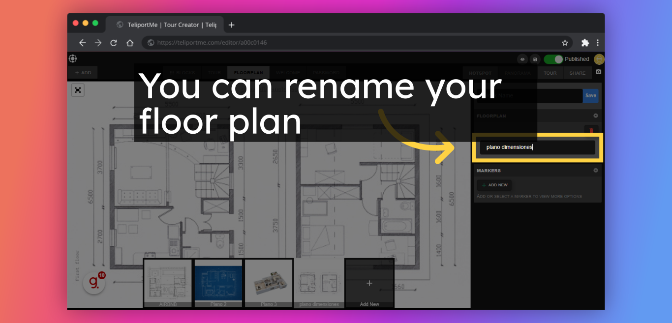 You can rename your floor plan