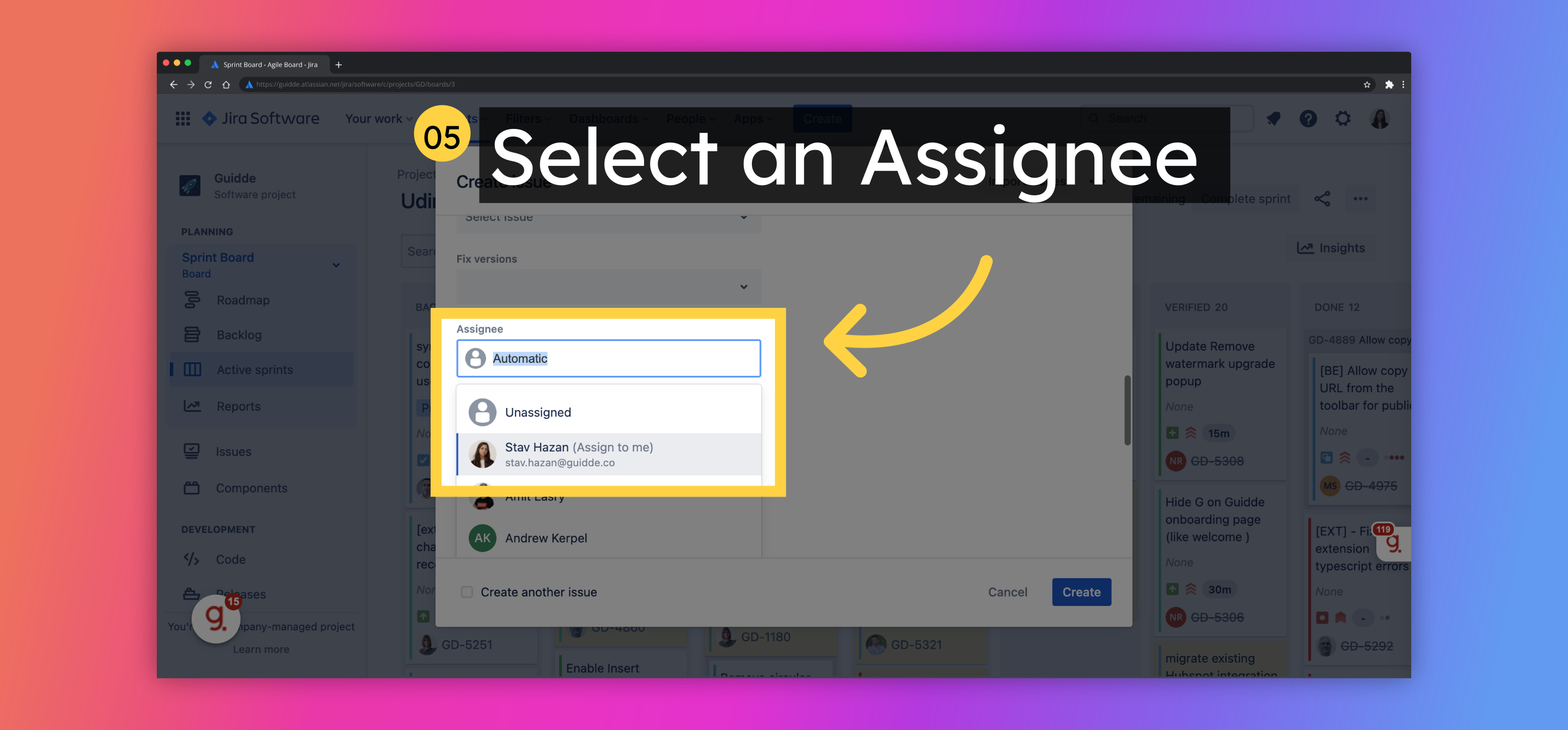 Select an Assignee