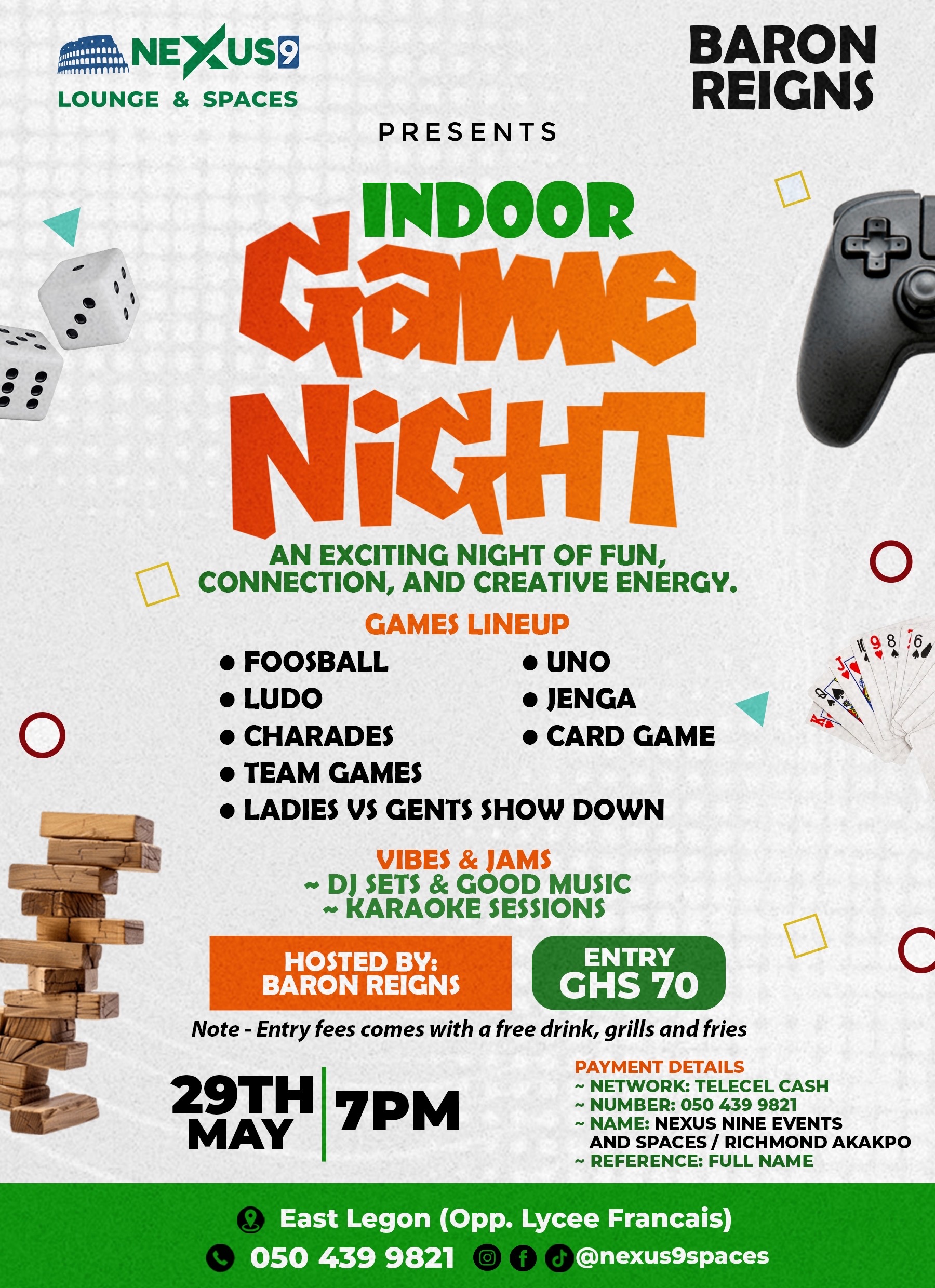 INDOORS GAME NIGHT