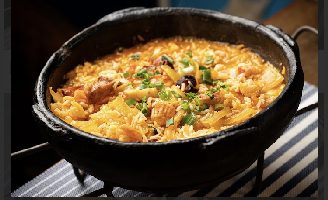 Arroz de mariscos (serve duas pessoas )