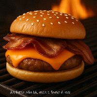 Cheese BACON ANGUS (180g) com queijo CHEDDAR + (NÃO acompanha batata frita)