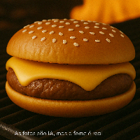 Cheese Burguer ANGUS com queijo CHEDDAR (180g) (NÃO acompanha batata)
