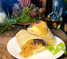 Burrito de costelinha com barbecue promoção