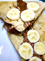 Quesadilha nutela com banana