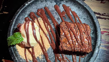 Brownie com sorvete