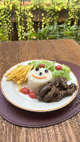 Costellinho(Bife de boi, arroz, batata frita)